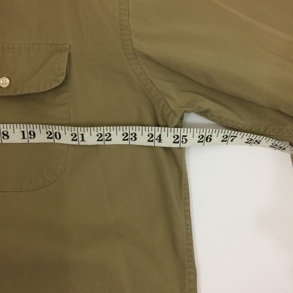 Tommy Hilfiger Lg Khaki Long Sleeve Button Shirt - Picture 5 of 6